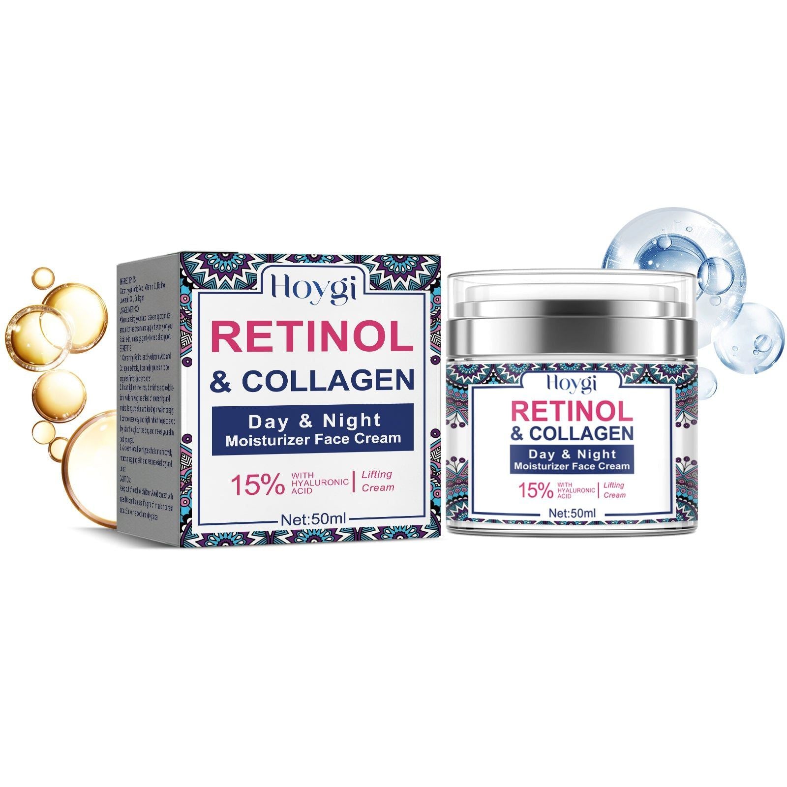 Collagen Retinol Cream for Fine Lines, Moisturizing, Anti-Aging, Skin Firming ,50ml