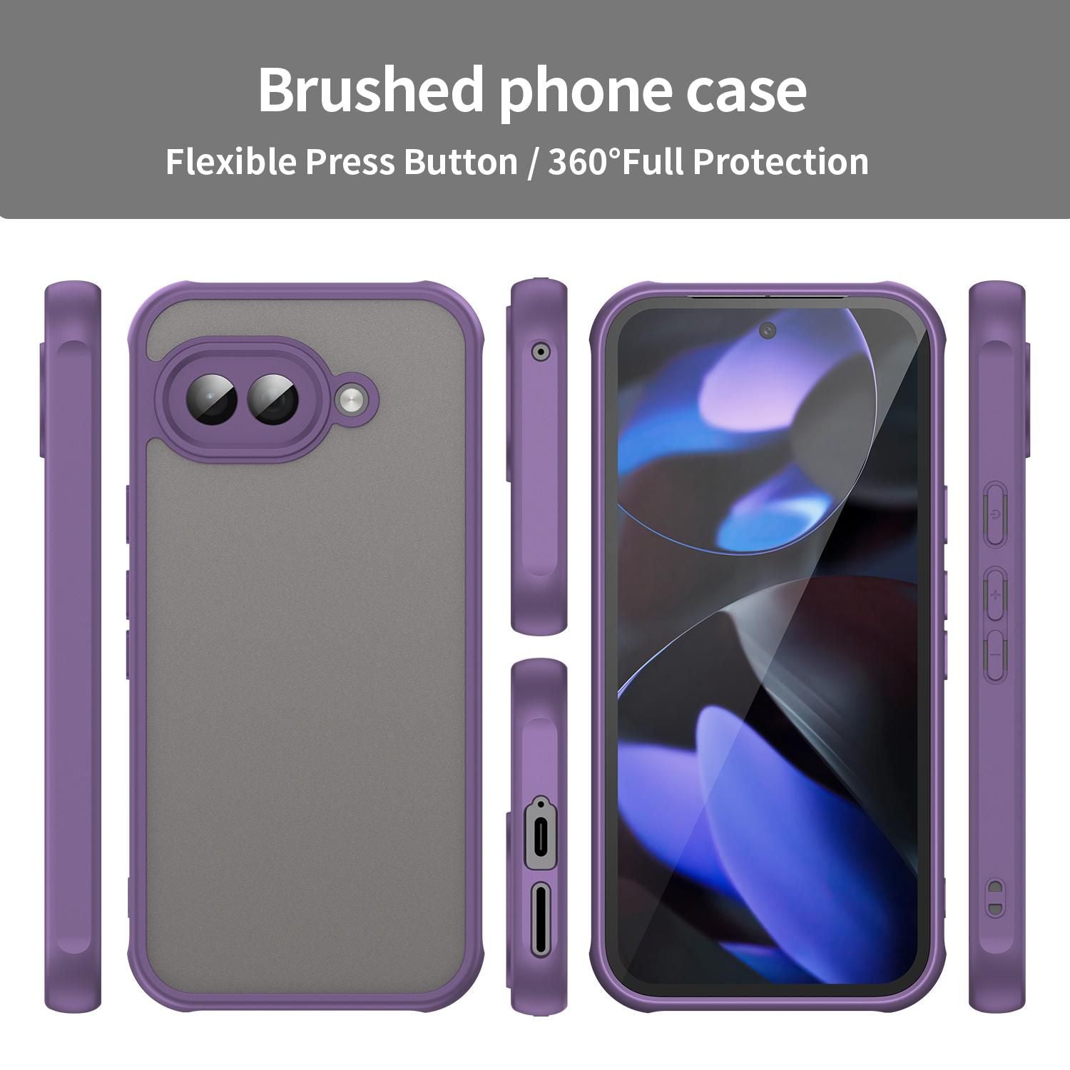 TPU Hybrid PC Frosted Phone Case For Google Pixel 9a
