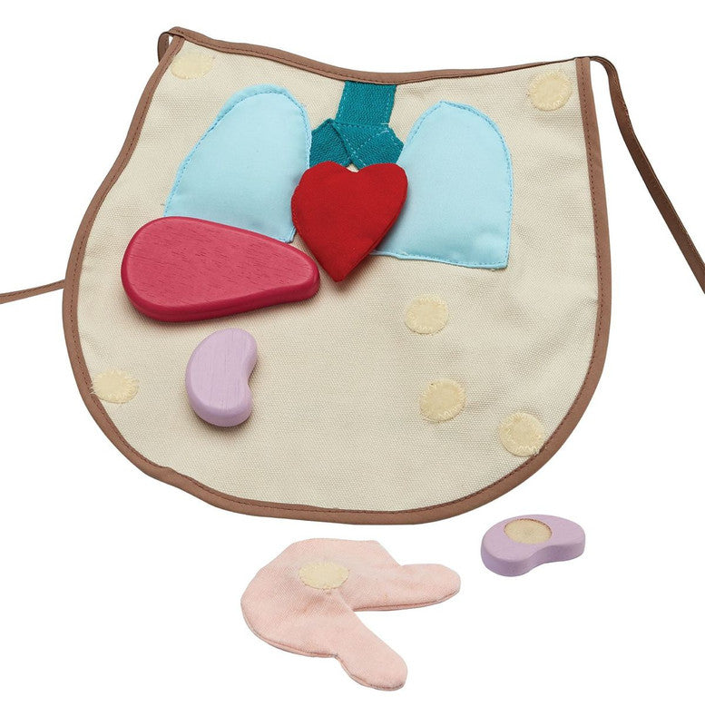 PlanToys Surgeon Play Set — Wooden Pretend Play Medical Set