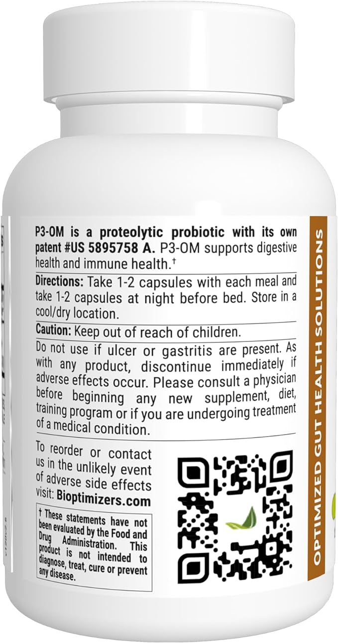 P3-OM - Probiotic and Prebiotic Supplement 120 Capsules