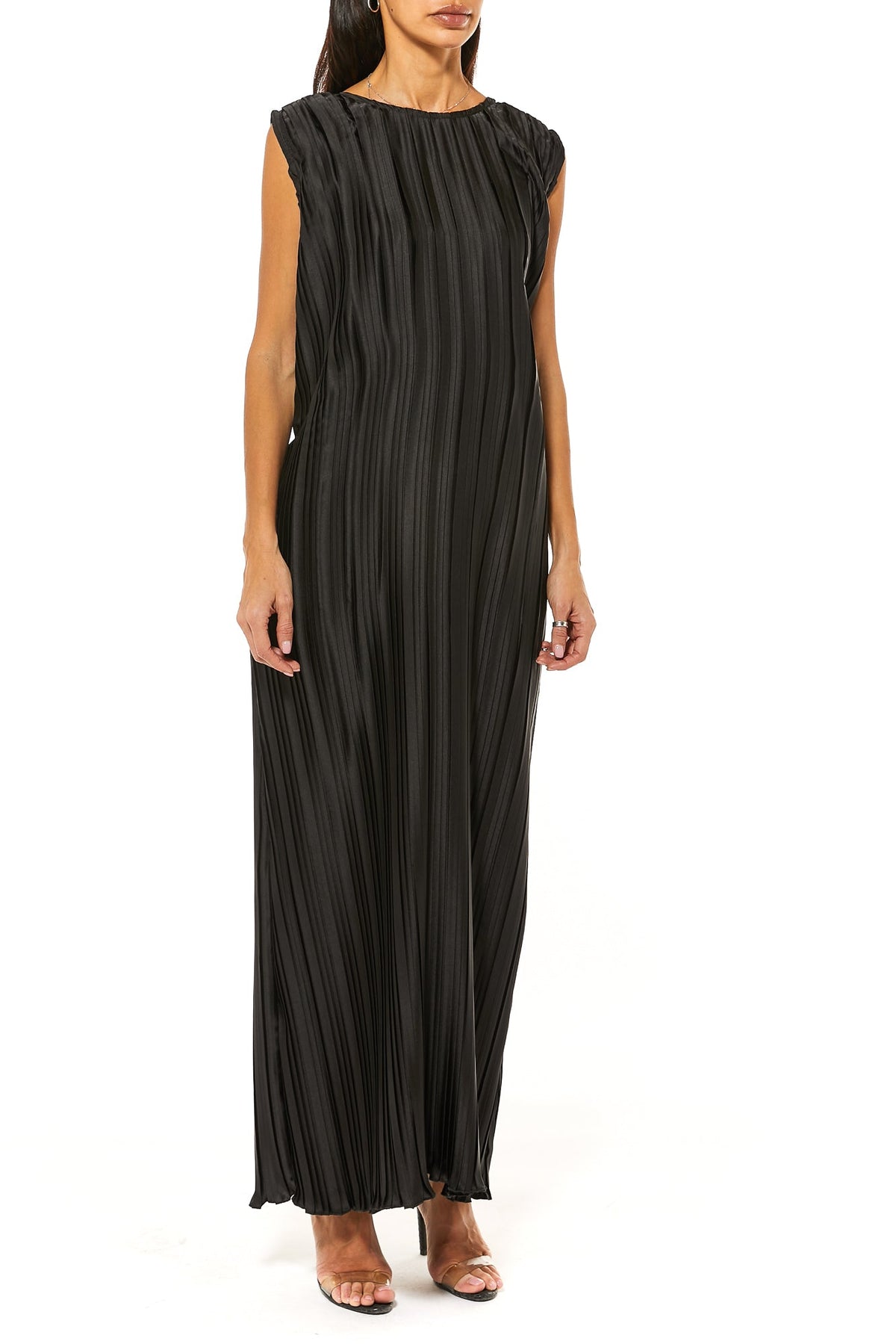 Black Pleated Under Abaya