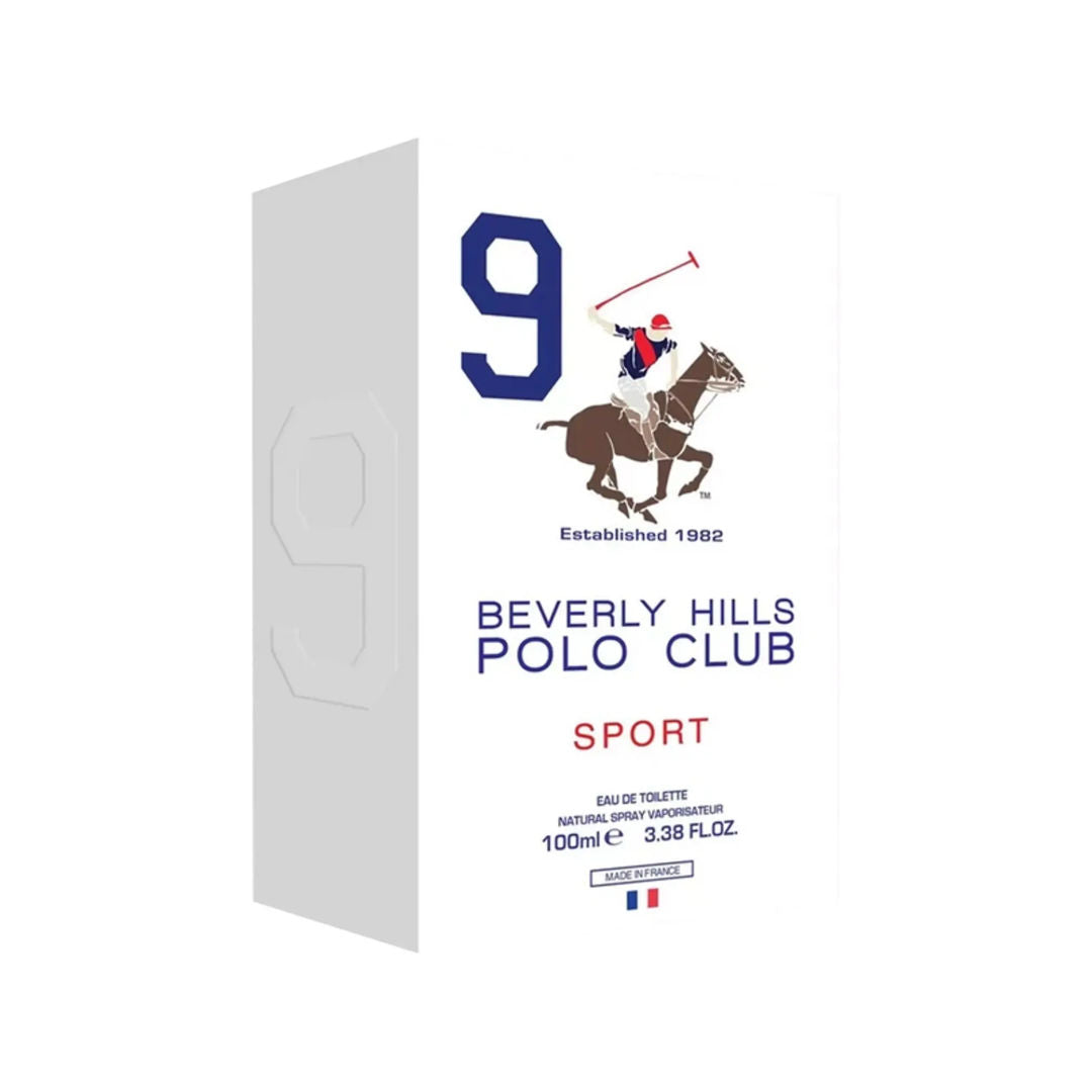 Beverly Hills Polo Club Sport No. 9 Eau de Toilette for Men, 100ml - Makasib Offer