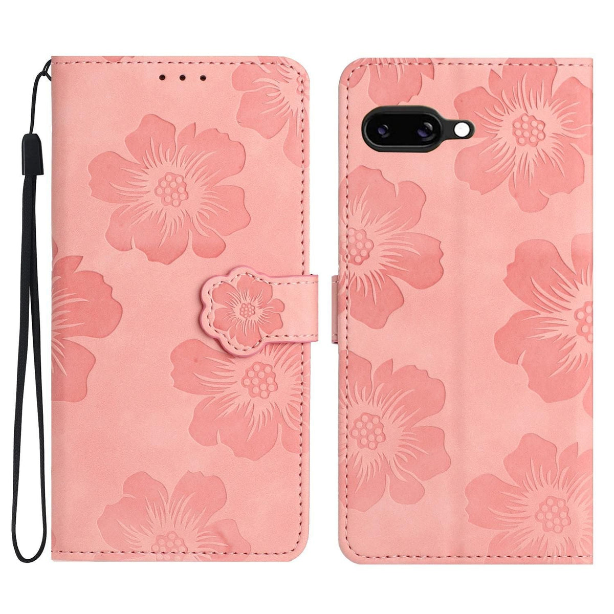 Flower Embossing Leather Case For Google Pixel 9a