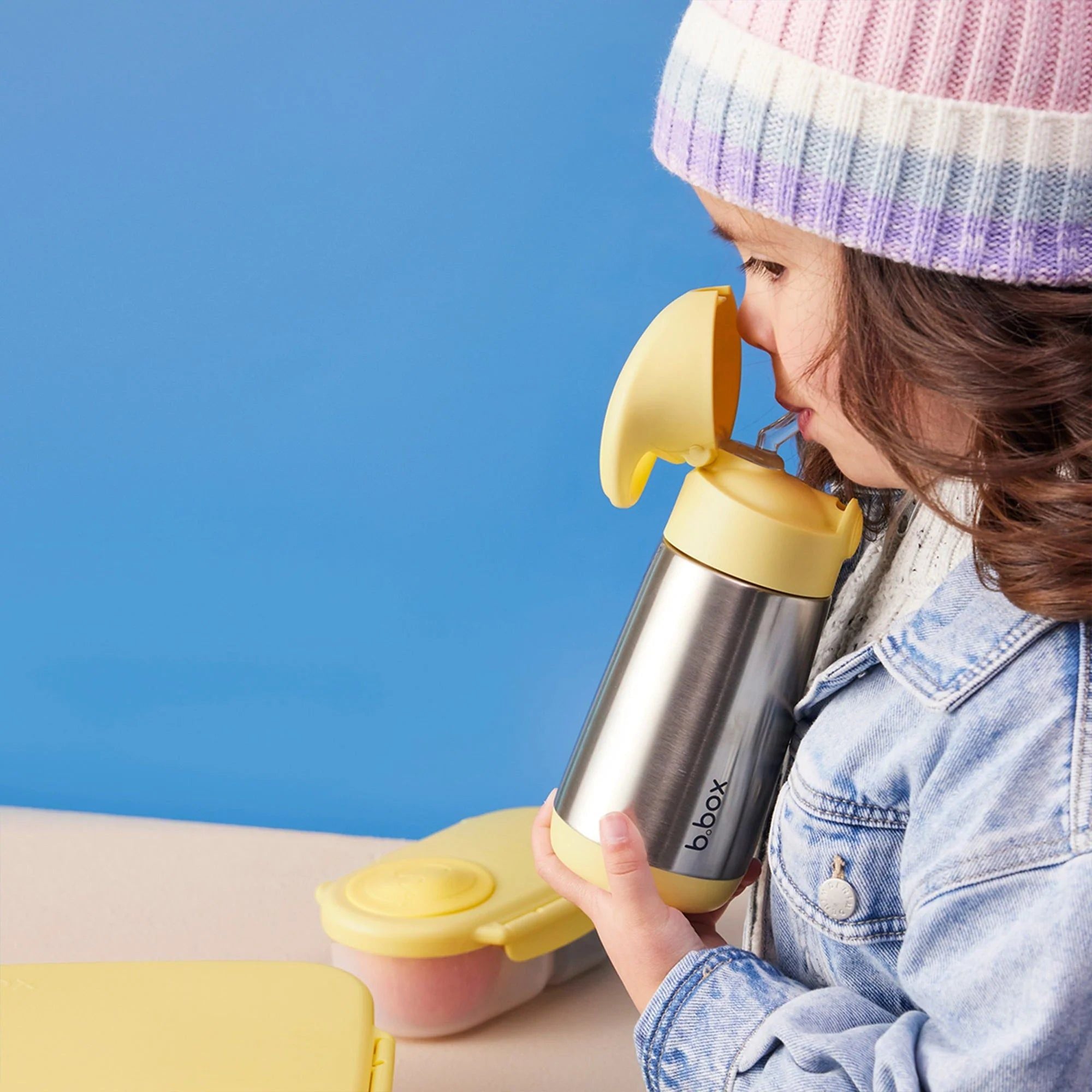 b.box Insulated Drink Bottle 350ml – Lemon Twist