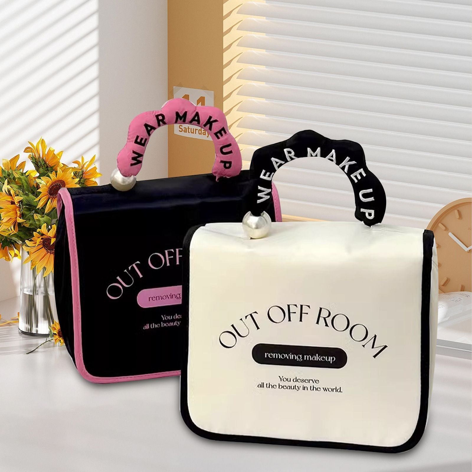 Hanging Travel Makeup Bag with Hook