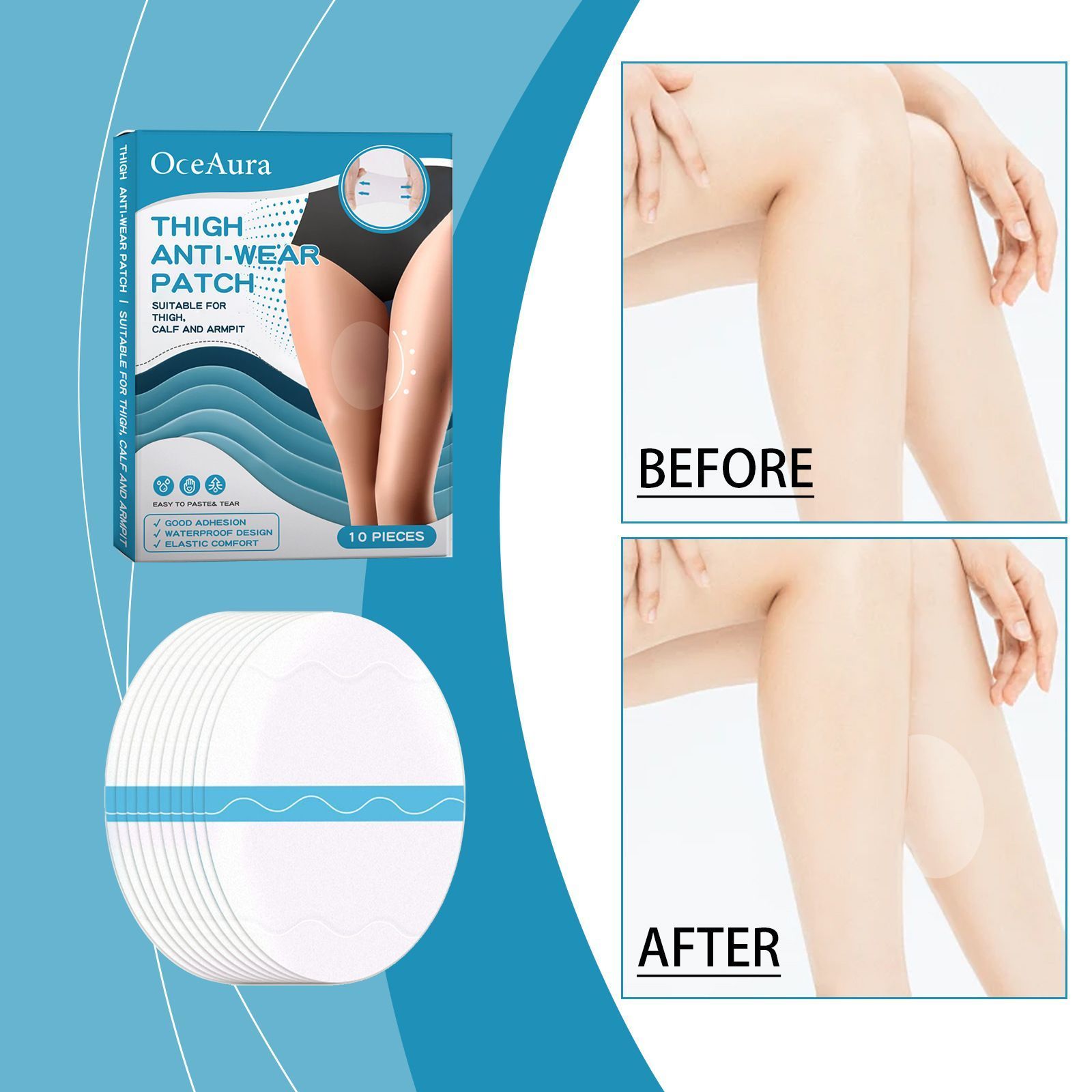 Anti-Chafing Thigh Protection Patches 10pcs