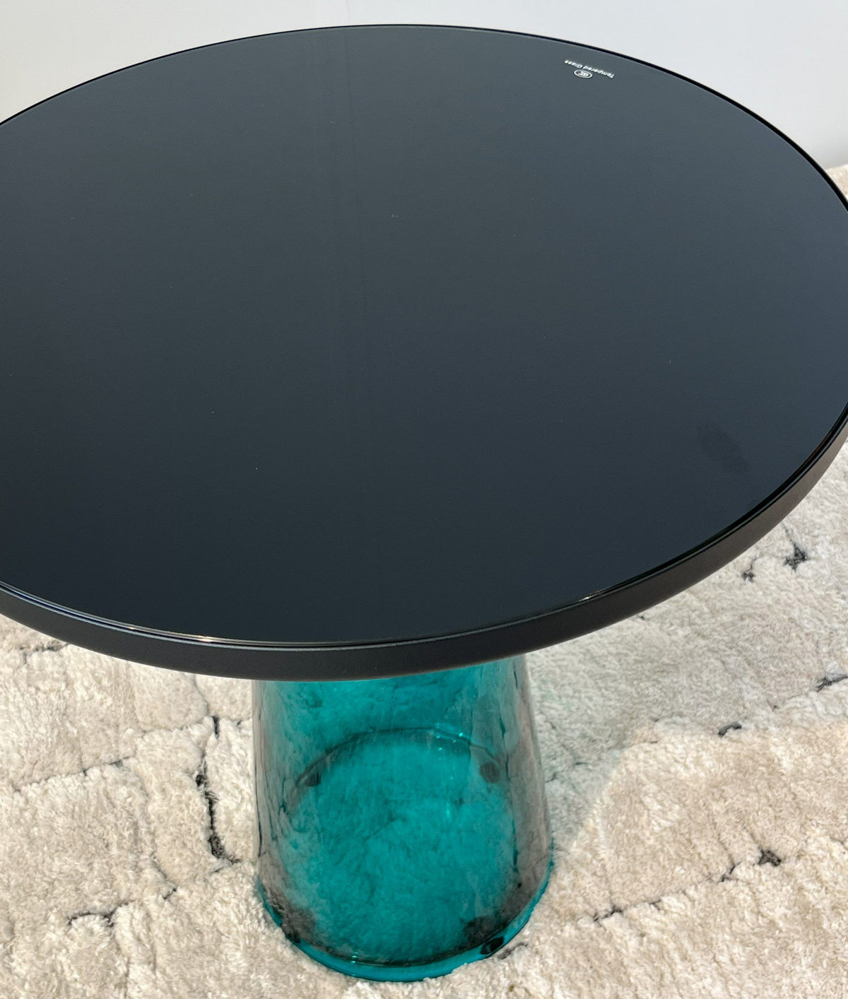 Teal and Black Coffee Table #0926-1-1