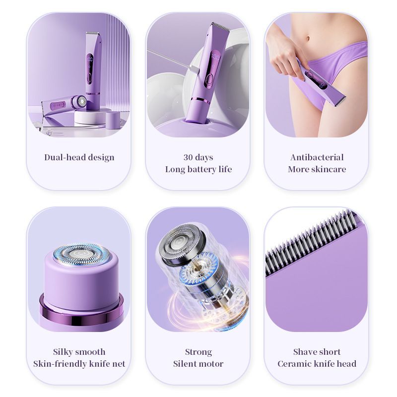 Rechargeable Dual-Head Body Hair Trimmer