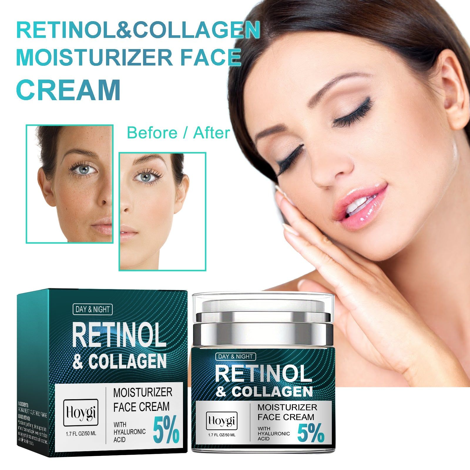 Retinol Brightening Cream for Sensitive Skin, Nourishing, Hydrating, Anti-Aging ,50ml