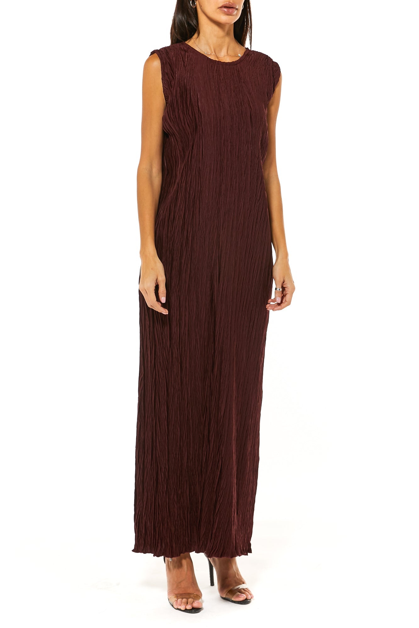 MOiSTREET Brown Harir Maqsood Under Dress