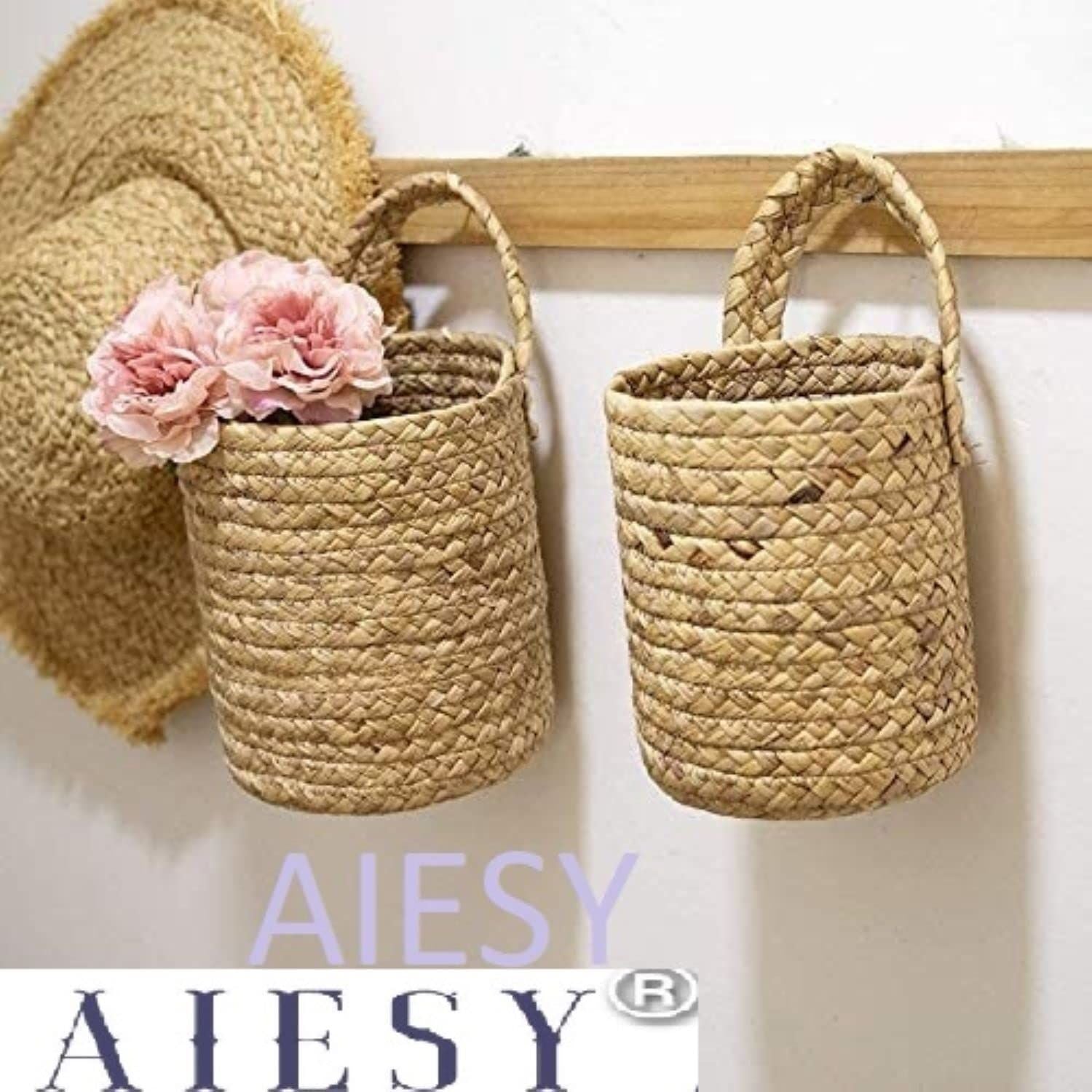 AIESY® Beautiful Handcrafted Decor Jute Baskets for Plantation