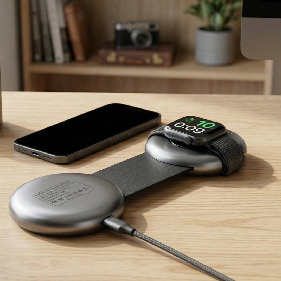 EPICARMA All in One 15W Fast Wireless Charger, Gray