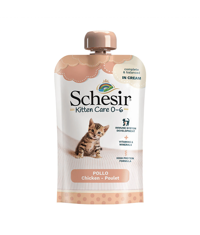 Schesir Kitten Pouch Cream 0-6 Chicken Wet Food 150g