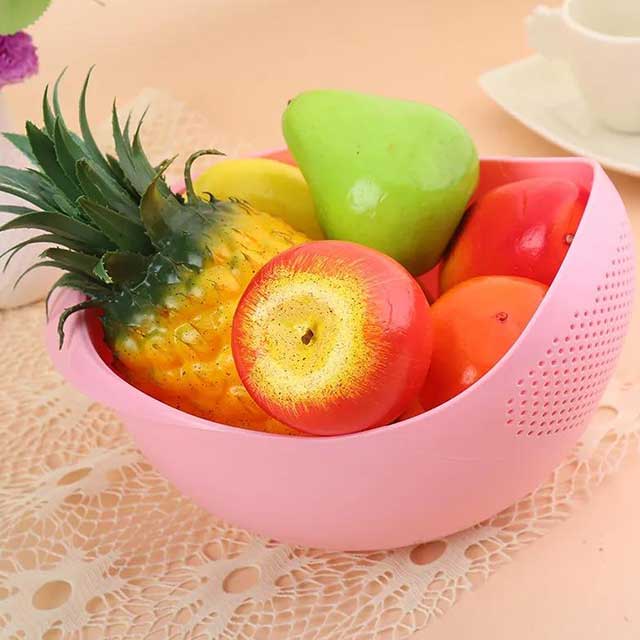 Rice Washing Filter Strainer Basket - Multi-Function Fruit & Vegetable Drainer Bowl for Kitchen Use
