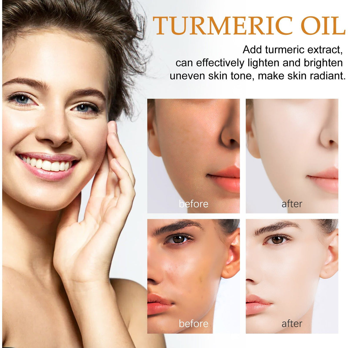 Brightening and Moisturizing Turmeric Facial Oil for Radiant, Glowing Skin ,100ml