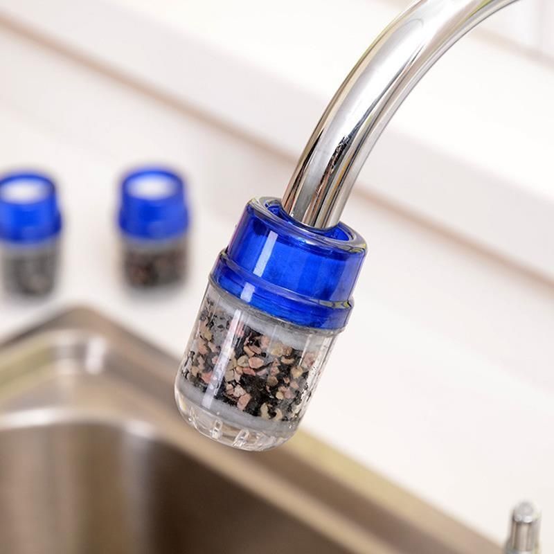 2 PCS Household Tap Water Purifier Kitchen Faucet Filter Activated Carbon Three-layer Water Filter Faucet Filter