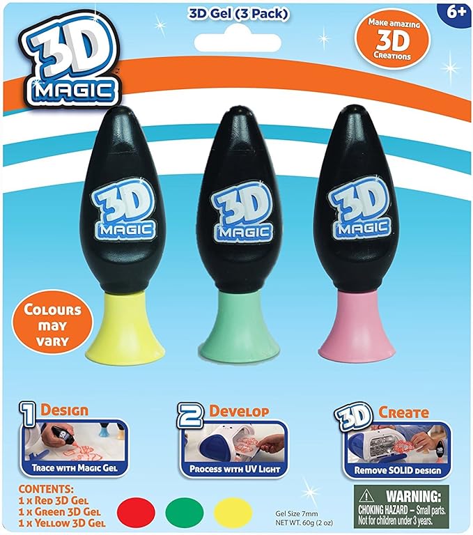 3D Magic 3D 1 Gel Refill-with Glow in the Dark Gel