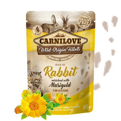 Carnilove cat pouch rich in Rabbit enriched with Marigold 85 g