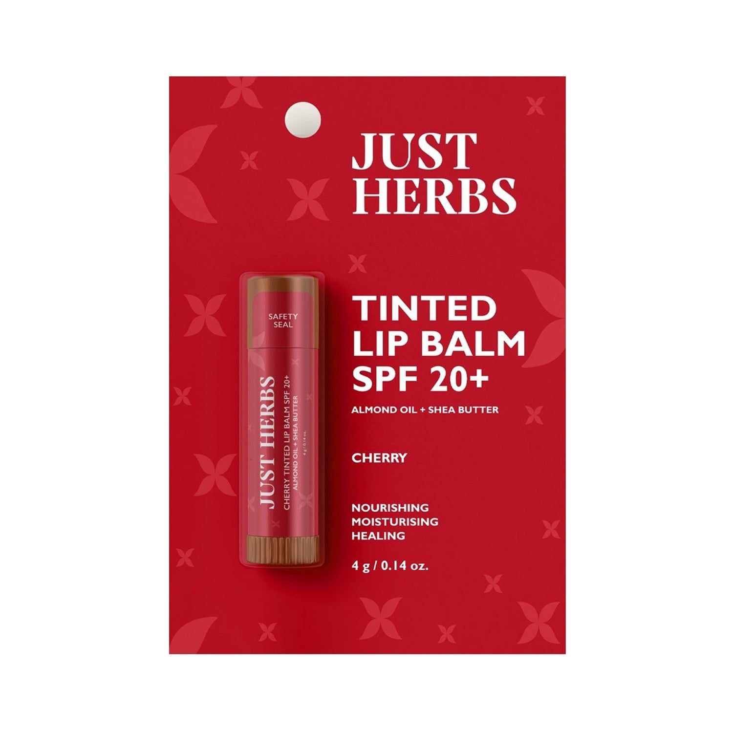 Just Herbs Tinted Lip Balms Spf 20+ (Cherry) 4g