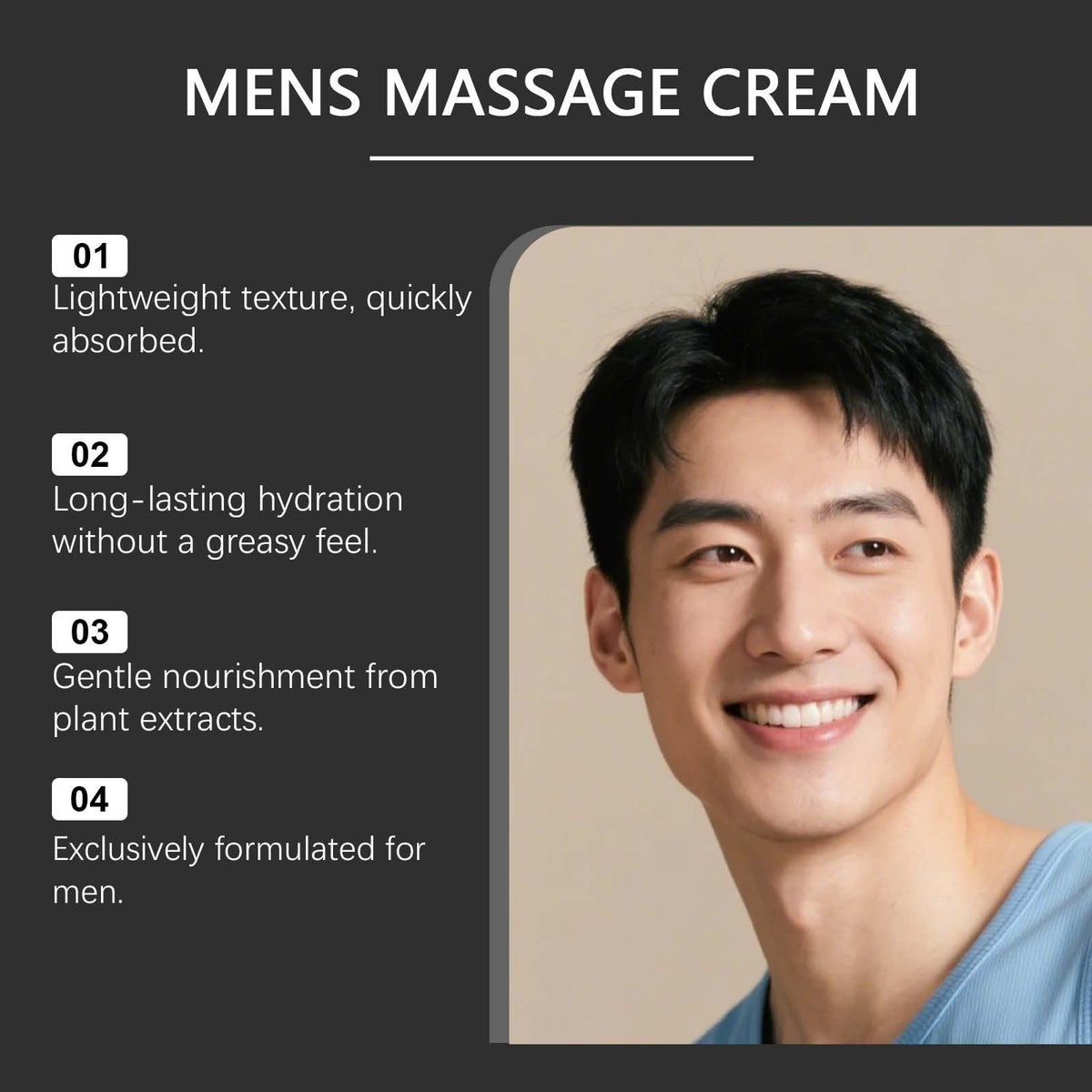 50g Mens Body Cream with Hydrating and Daily Care
