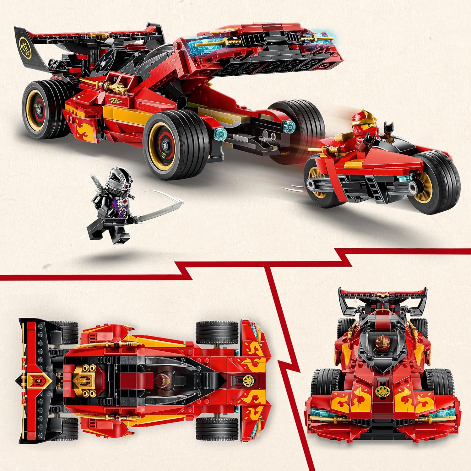 LEGO NINJAGO X-1 Ninja Charger 15th Anniversary Building Set, 691 Pieces, For Age 14+ Years