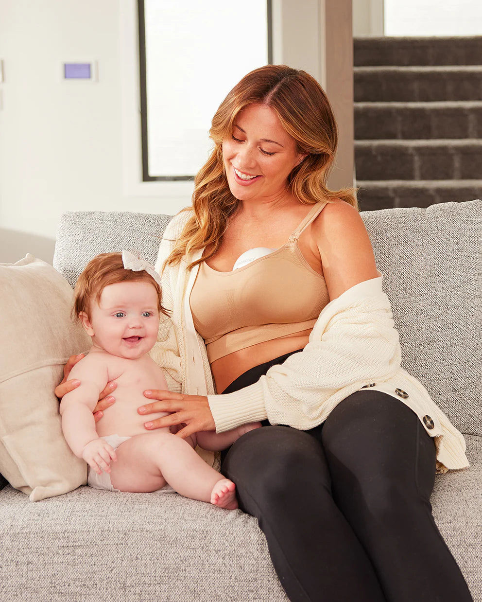 Momcozy - Electric Wearable Single Breast Pump M5-Grey
