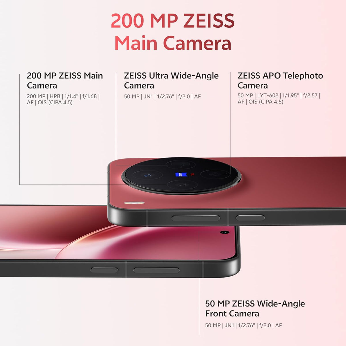 Vivo X300 5G Smartphone, 16GB RAM, 512GB Storage, 6.31" AMOLED Display, 200MP ZEISS Camera, 6040mAh Battery