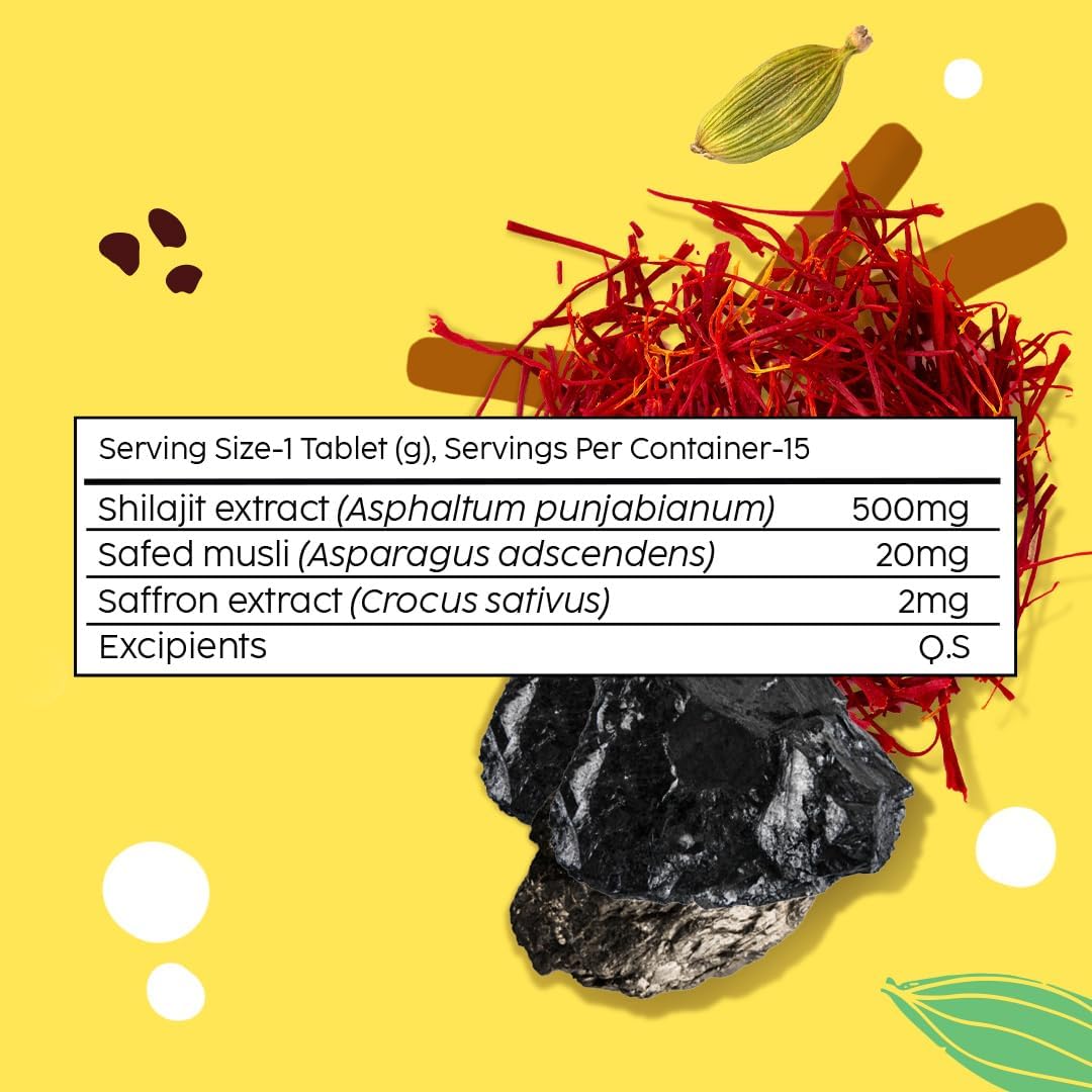 PLIX Pure Shilajit Orange Flavour 15 Effervescent Tablets