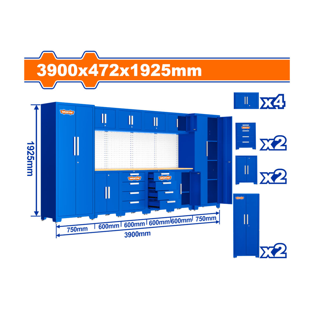 WADFOW Heavy Duty Modular Garage Cabinet Set
