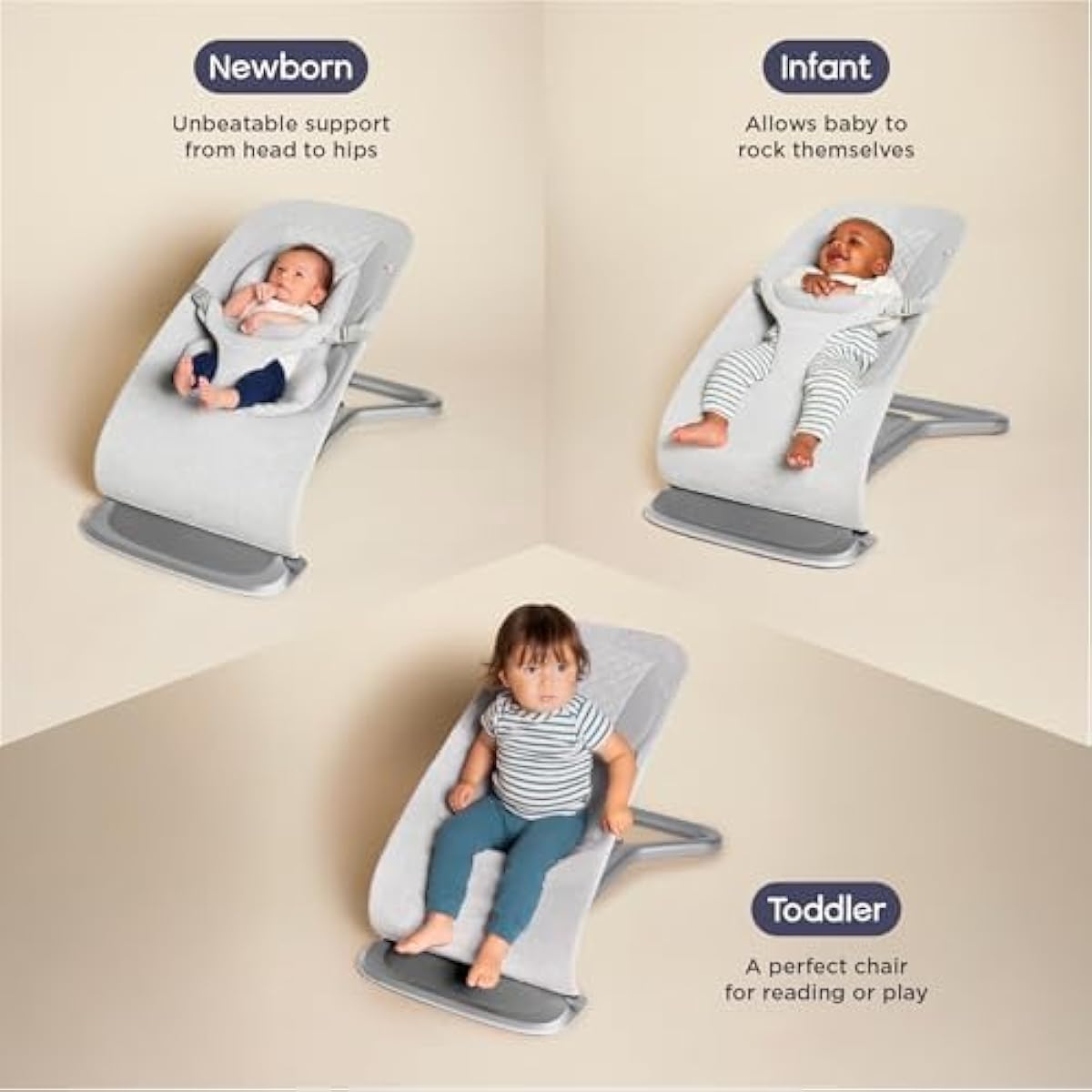 Ergobaby Evolve Bouncer Mesh Light Grey