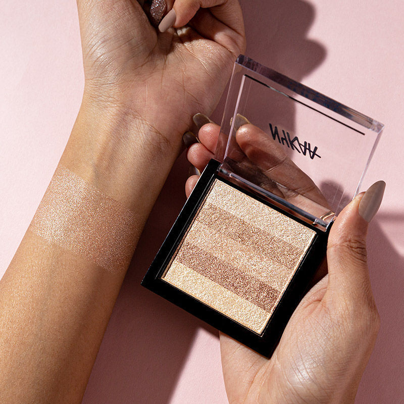 Nykaa Glow Goals! Shimmer Brick Highlighter Palette Good Old Gold