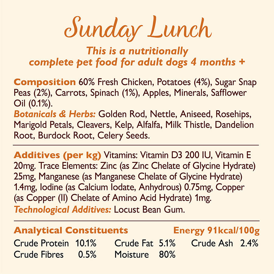 Lily's Kitchen Sunday Lunch Wet Dog Food 6x400G