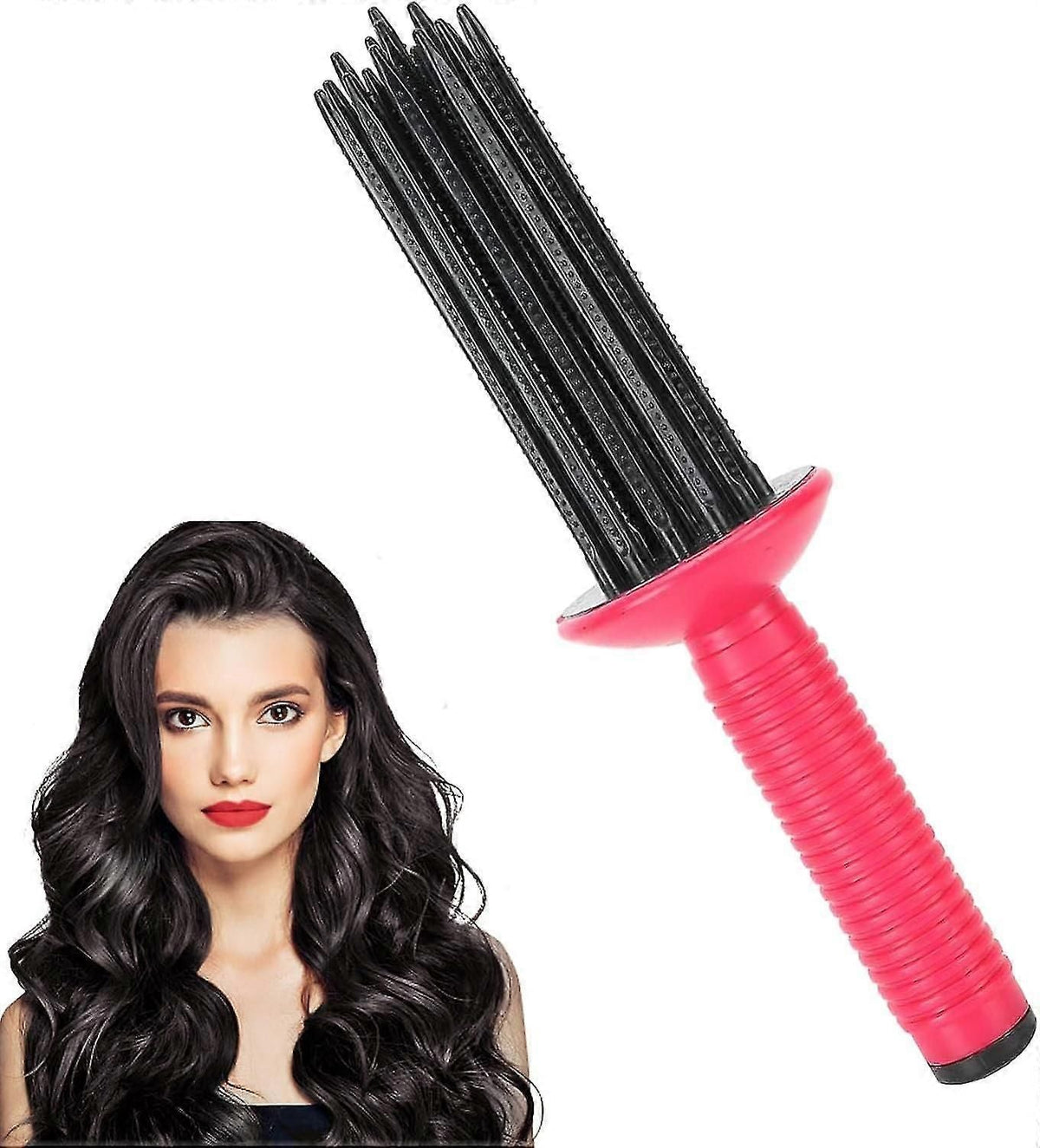 Hair Curler Hair Fluffy Curling Roll Comb, Hot Air Styling Brush Hair Styler For Curly Hair, Anti-slip Curling Iron Hairstyling Tools zxin