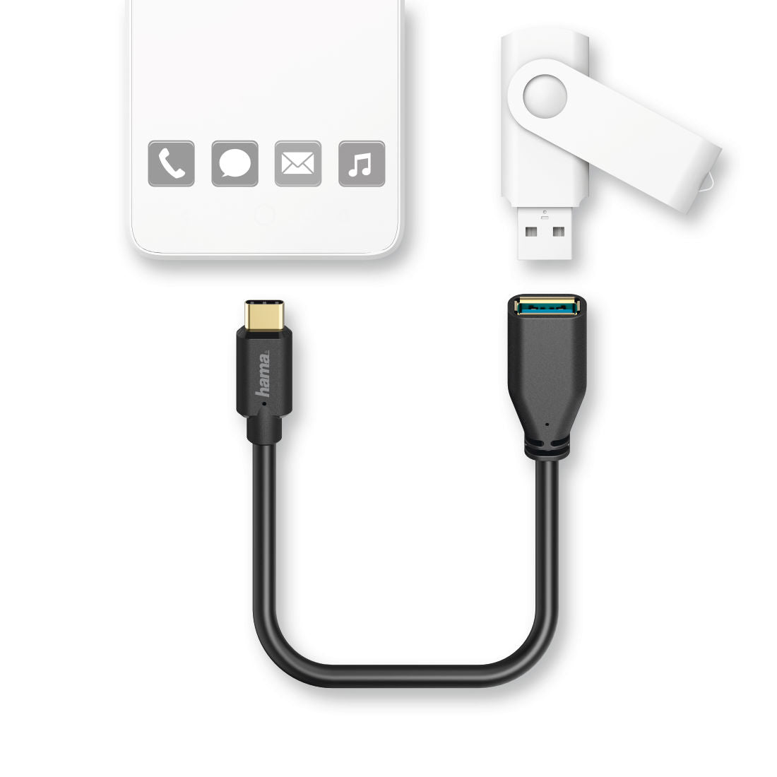 HAMA 123590 USB 3. C-A CABLE 0.15M