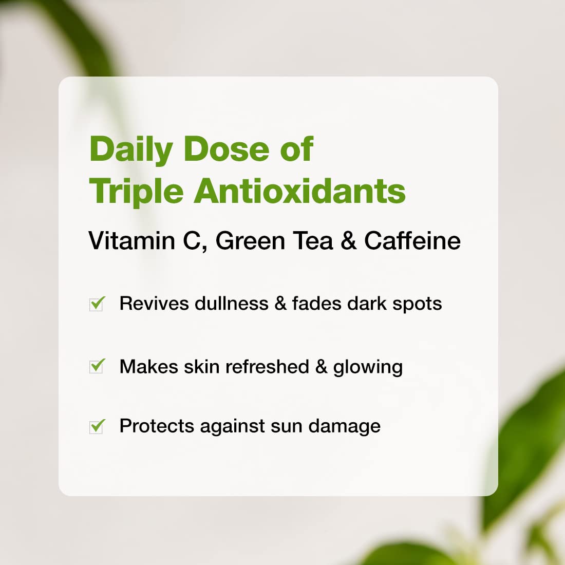 mCaffeine Green Tea Face Serum with Vitamin C 15%