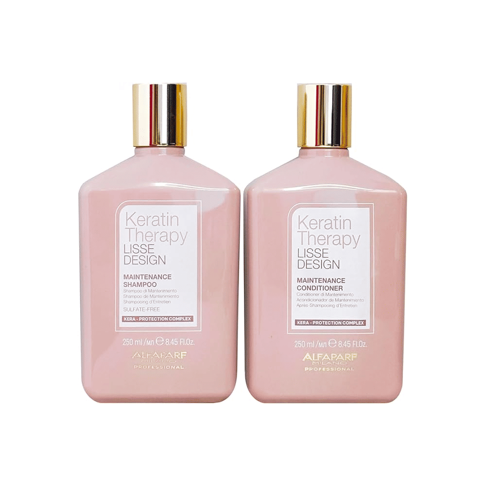 ALFAPARF MILANO Lisse Design Keratin Shampoo & Conditioner Duo 250ml