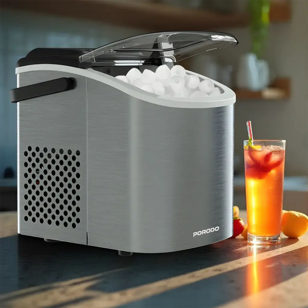 Porodo Lifestyle Instant Bullet Ice Maker, Silver