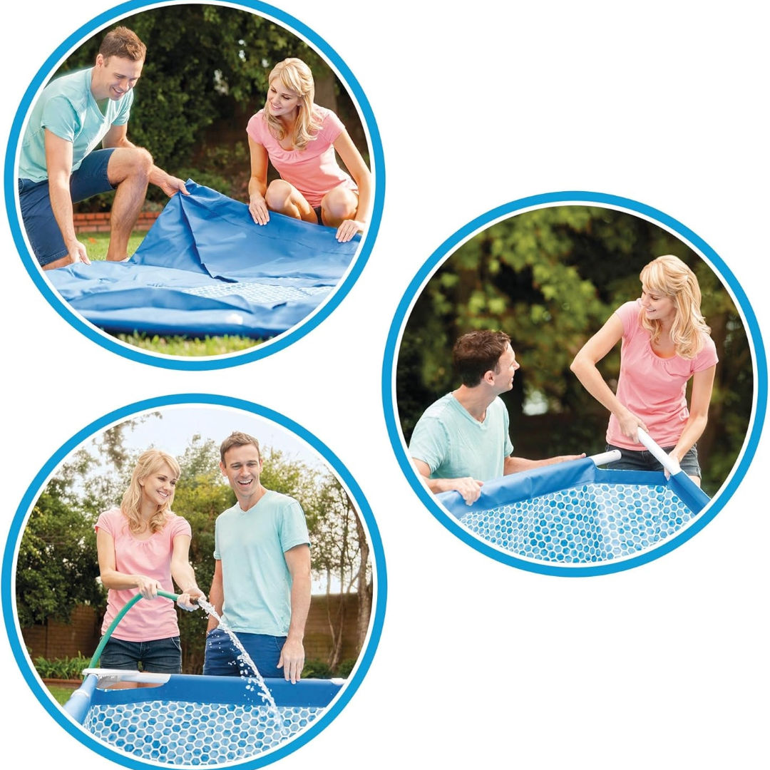 Intex 8-FT Metal Frame Pool, Set-up Size: 2.44mx51cm