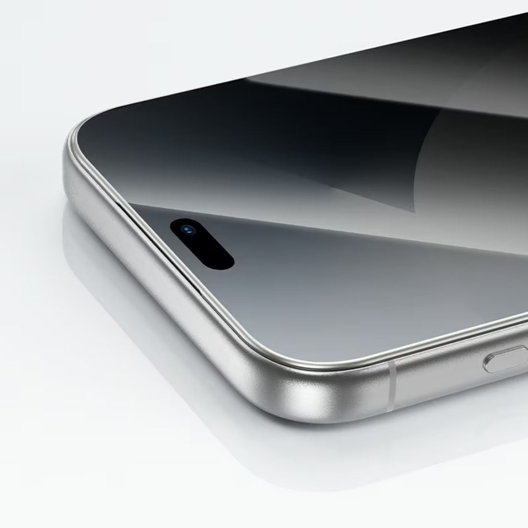 Hoco A44 Stainless Steel Frame Full Screen Anti-Spy Tempered Glass for iPhone 18 Pro Max, Privacy Protection, Stainless Steel Frame