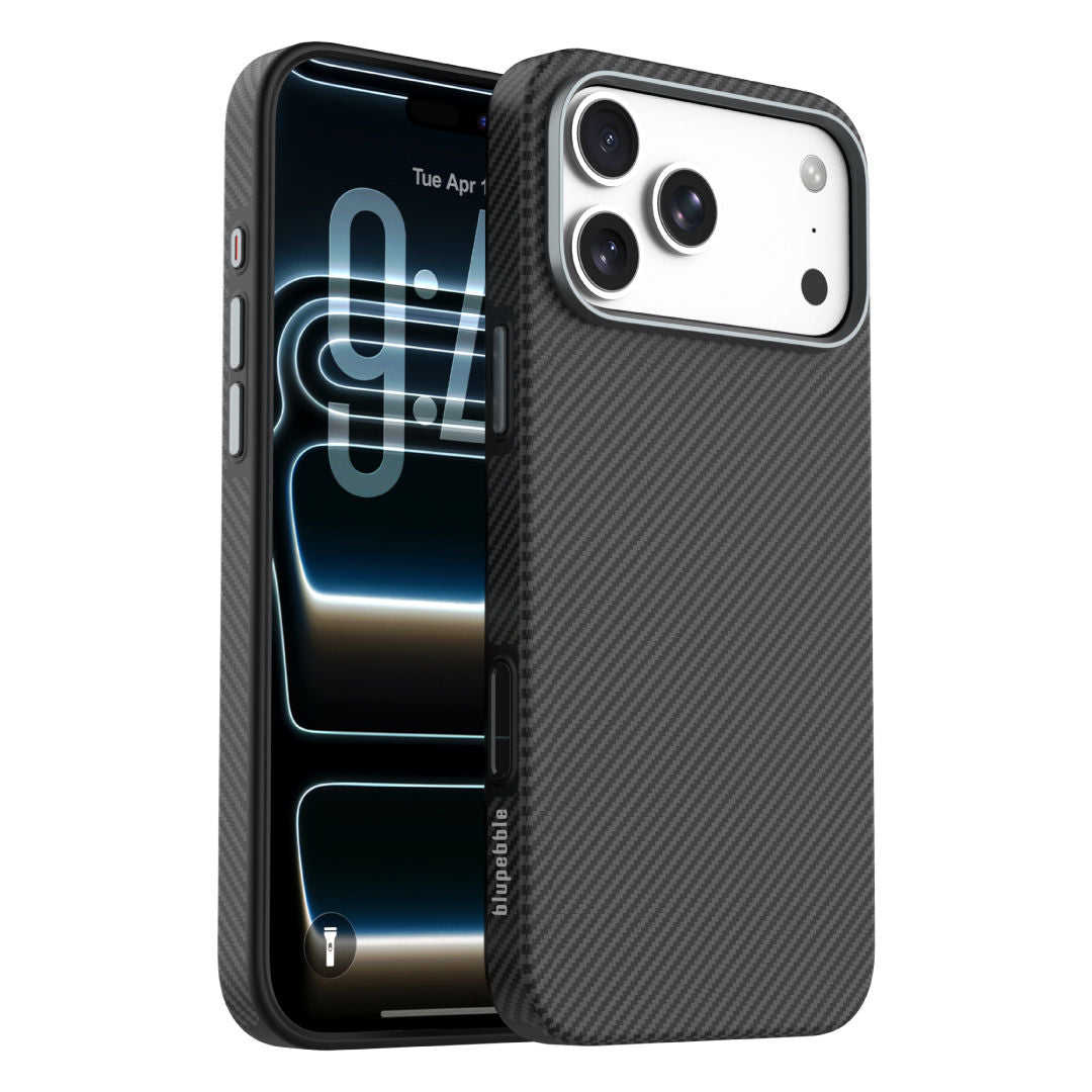 Blupebble CarbonTek Tactical Carbon Fiber Texture Case with MagSafe for iPhone 18 Pro and 18 Pro Max