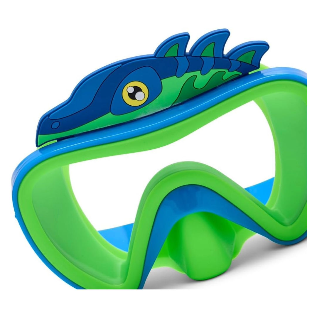 Bling2O Aqua2ude Dino Swim Mask Blue/Green, 3+ years