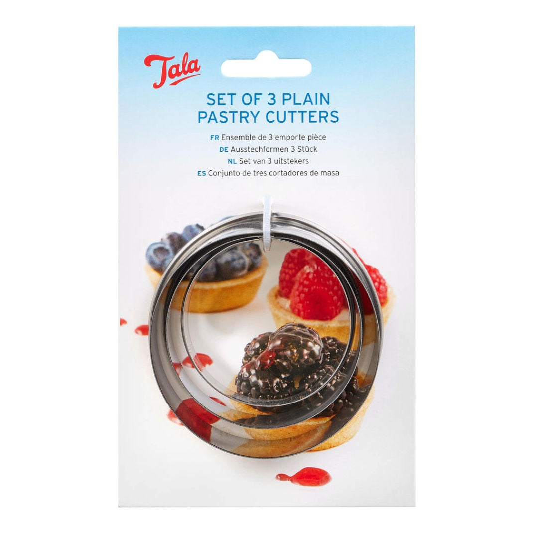 Tala Stainless Steel 3-Piece, Plain Pastry Cutters Set, Model 10A09516