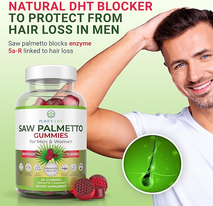 Purify Life Vegan Saw Palmetto Gummies 60 for Women & Men