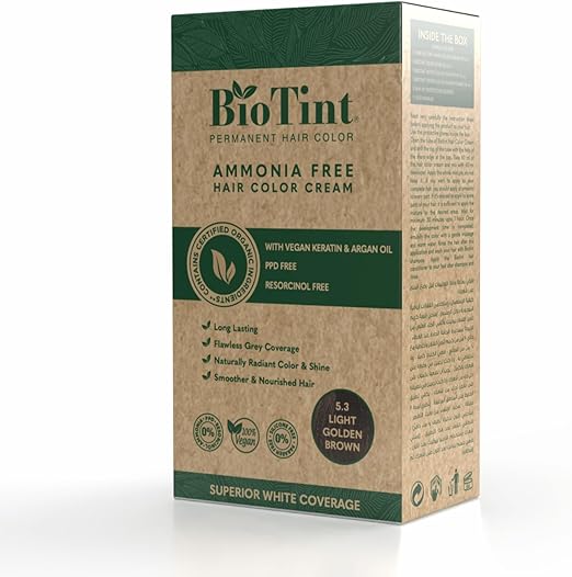Biotint Permanent Hair Color 5.3 Lightgoldenbrown 1'S 191061