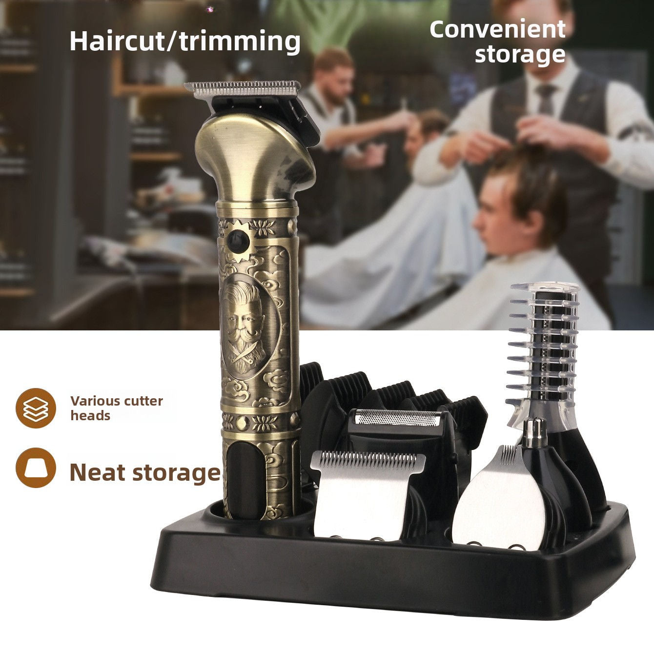 6-in-1 Men's Hair Clipper Grooming Kit