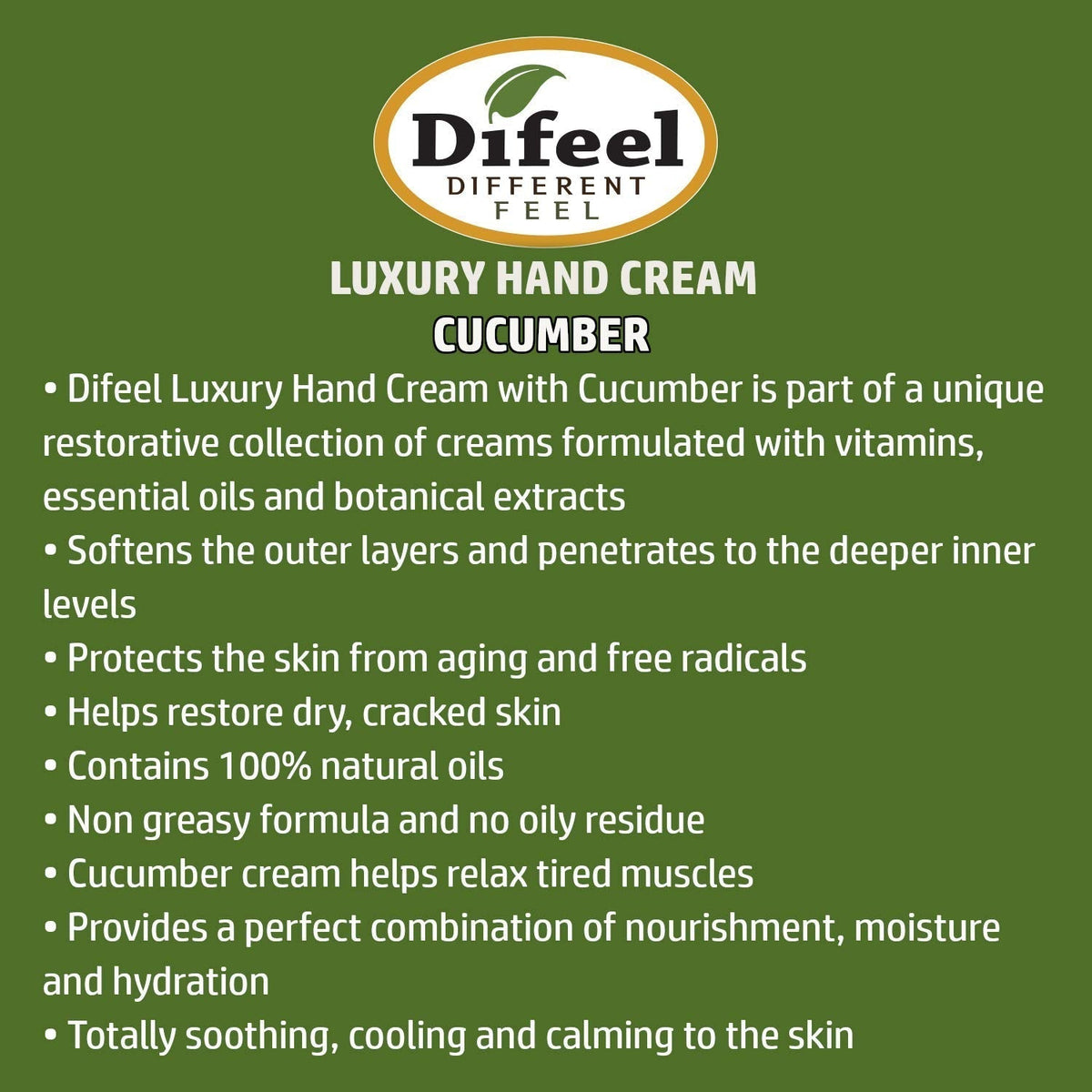 Difeel Hand Cream Cucumber Melon 40G