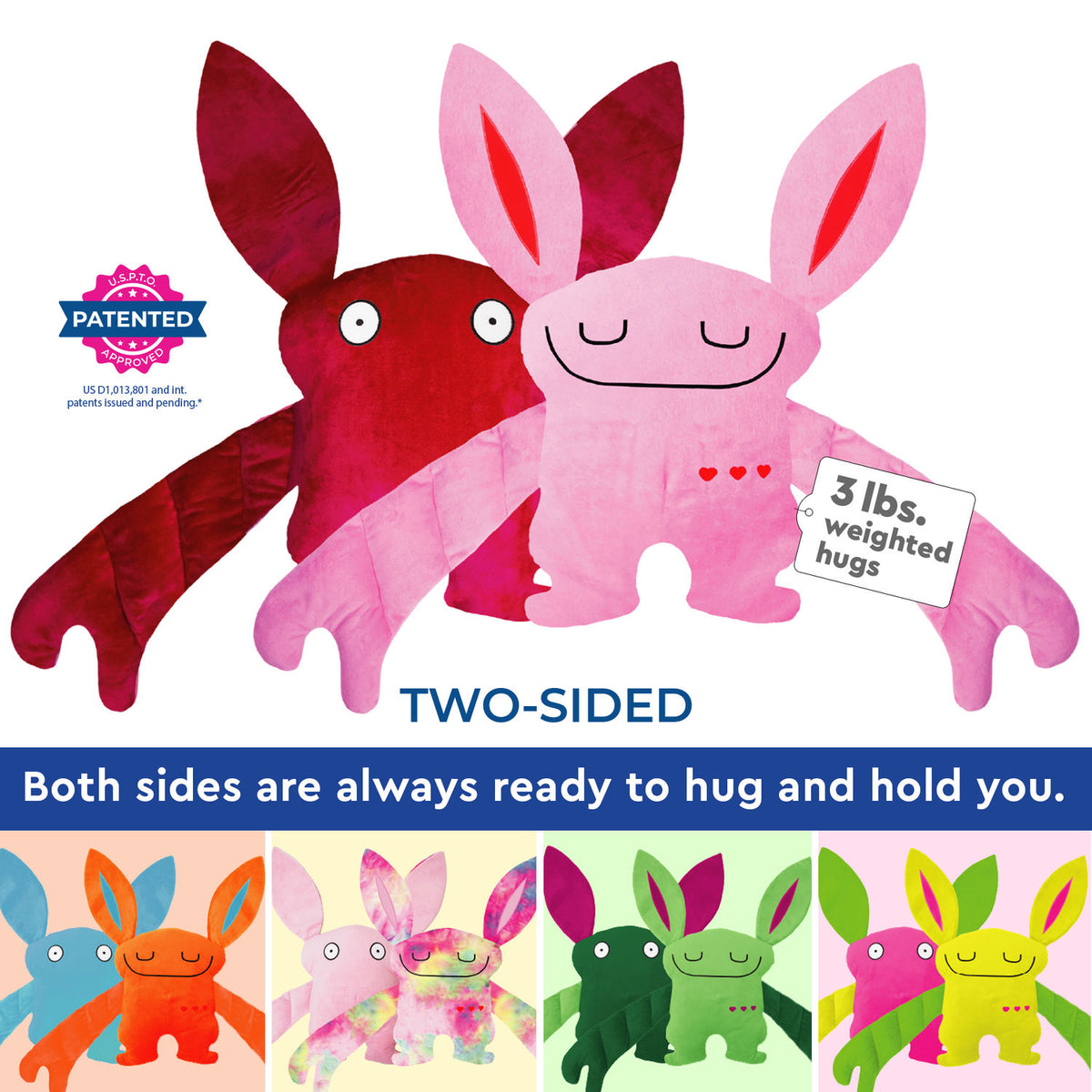 Bumpas Lucky the Weighted Plush Toy, 35.6 cm, 1.4kg, 3+ Years