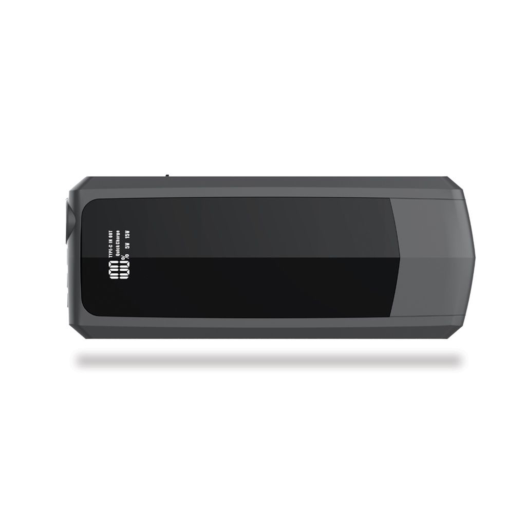 Powerology 16000mAh Jump Start Power Bank with 1200A Peak Current, 18W PD & QC3.0 Fast Charging, LED Flashlight & LCD Display
