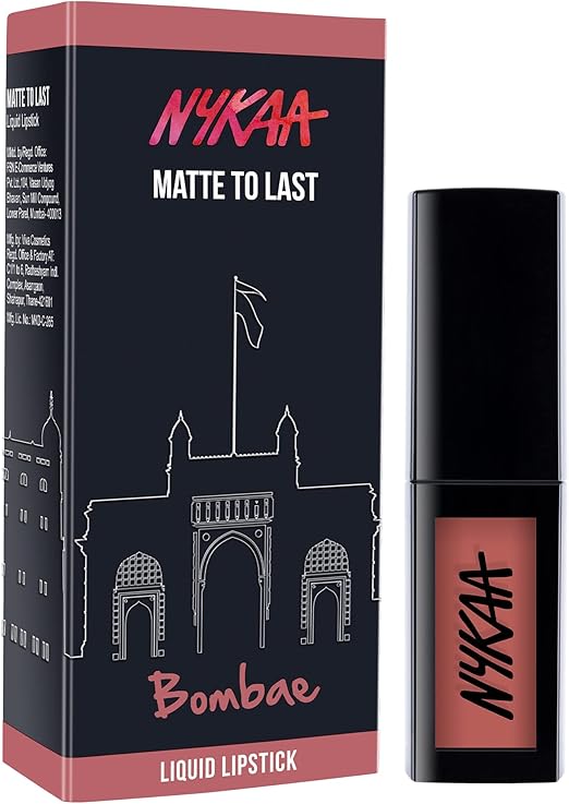 Nykaa Matte To Last ! Liquid Lipstick Bombae 01
