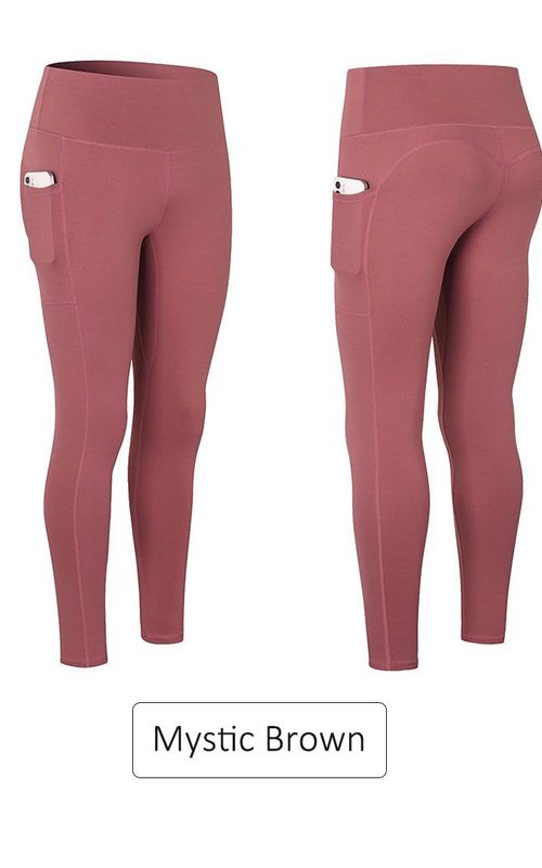 Yoga Pants Stretch High Waist Yoga Leggings Women Fitness Sports Pockets Pants